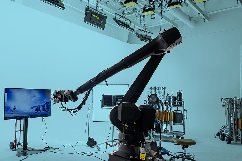 Colossus robot on a blue background