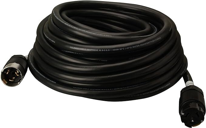 50Ft, 6 Gauge, 50 AMP, Twist-to-Lock, Generator Cord, SEOW