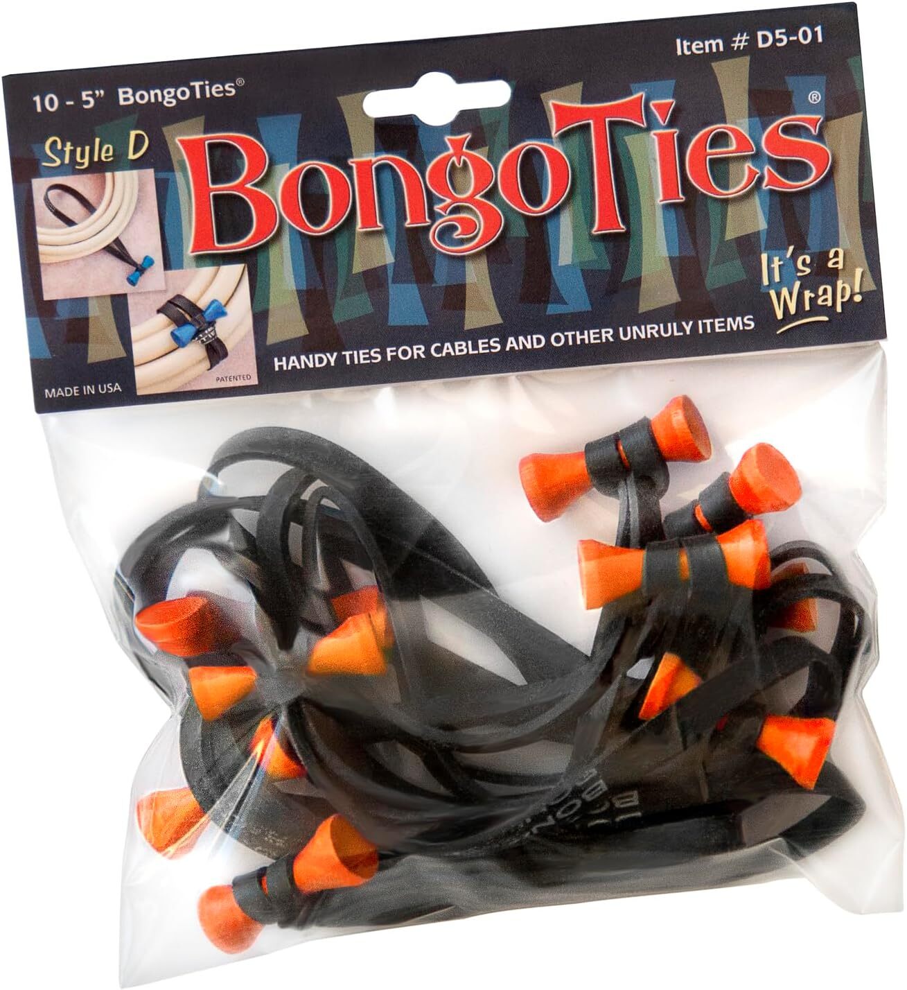 Bongo Ties | Black and Orange ”Ton Lily”