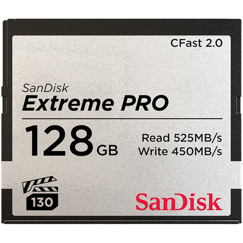 CFast 2.0 Card | 128GB Sandisk Extreme PRO