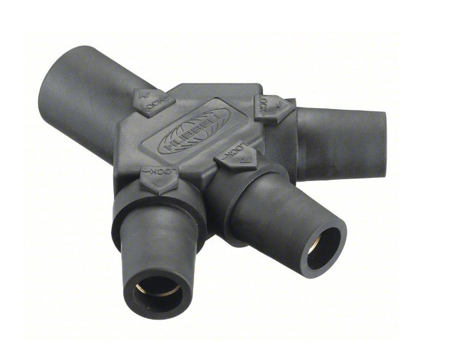 Camlock Tri-Tap | Soft Single Male to Triple Female MFFF (Black)