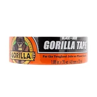 Gorilla Black Duct Tape, 1.88” x 35 yd, Black
