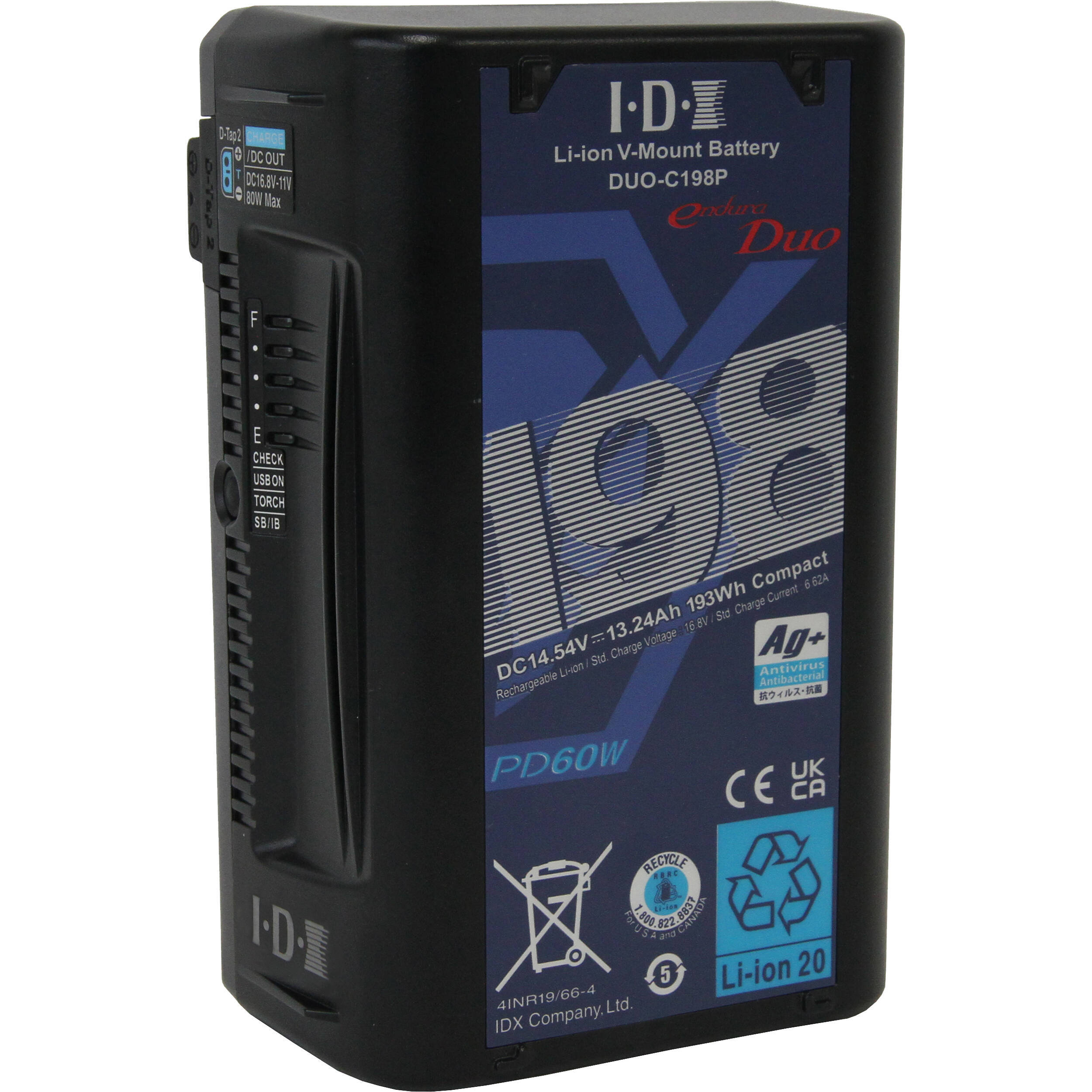 IDXTEK DUO-C198 V-mount Battery