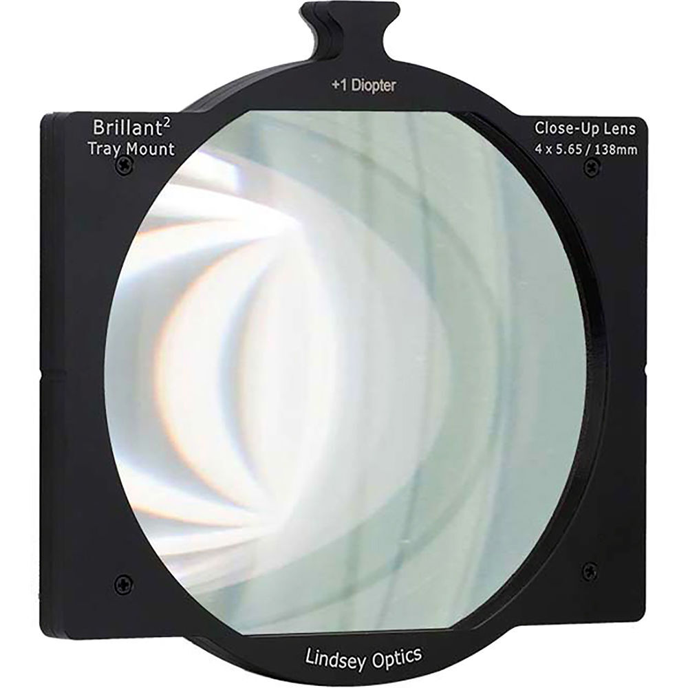 Lindsey Optics 4 x 5.65” +1 Diopter Brilliant Tray Mount Close-Up Lens