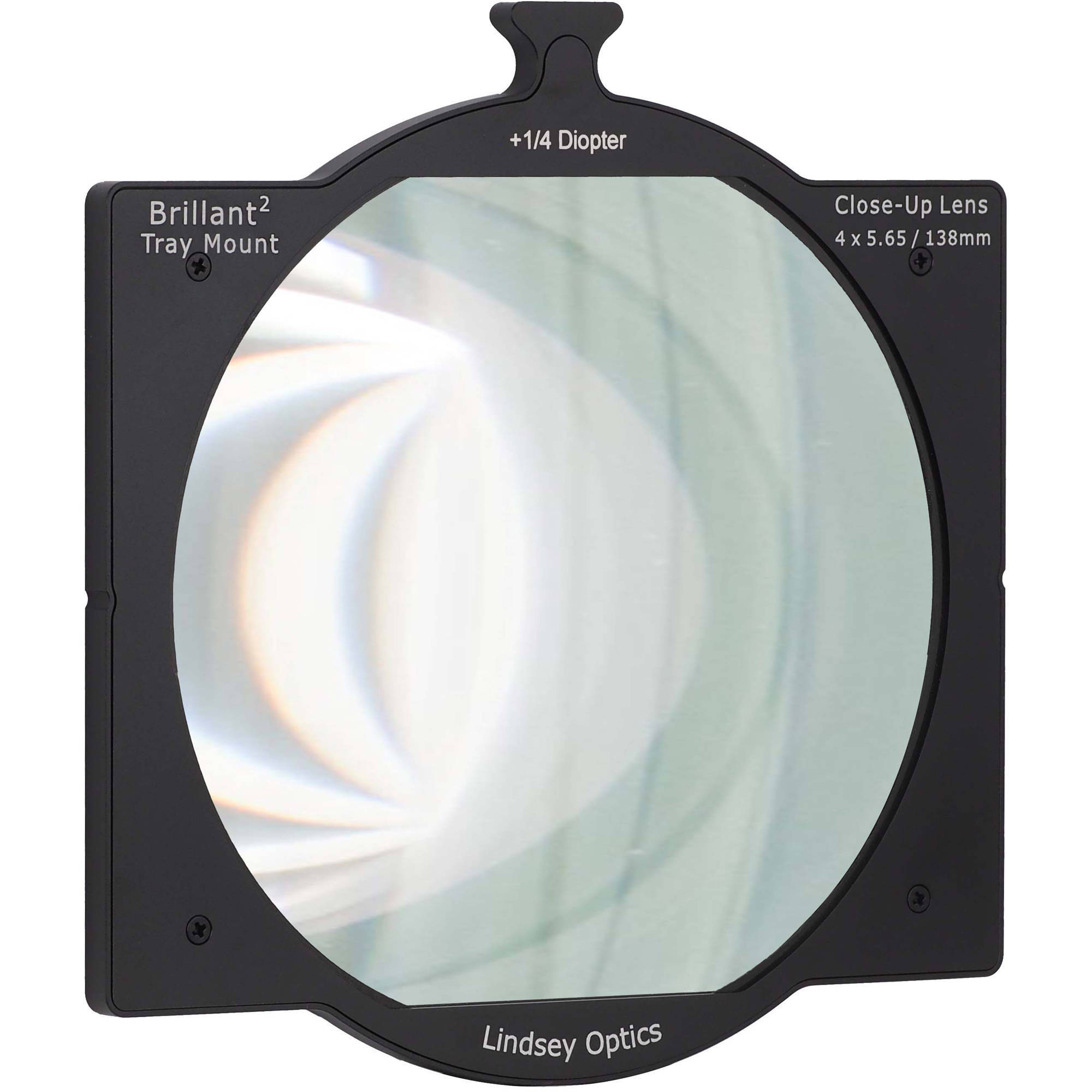Lindsey Optics 4 x 5.65” +1/4 Diopter Brilliant Tray Mount Close-Up Lens
