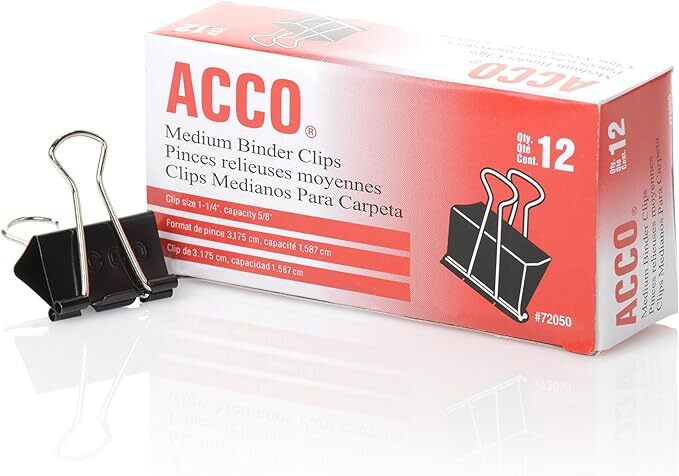 Medium Binder Clip (12ct)