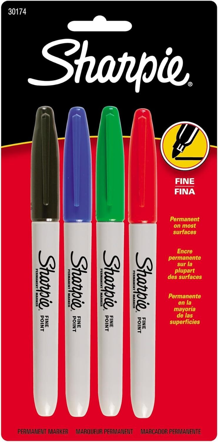 SHARPIE Permanent Marker | Muli Color (4 Pack)