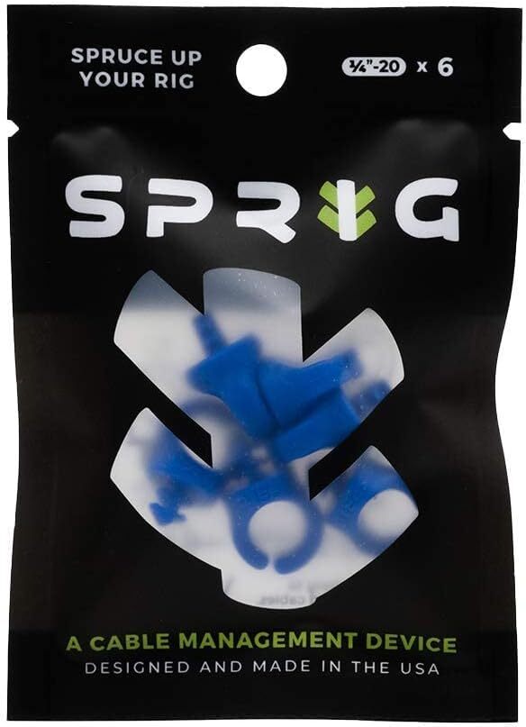 Sprig Cable Management Device (1/4”-20, 6-pack, Blue)