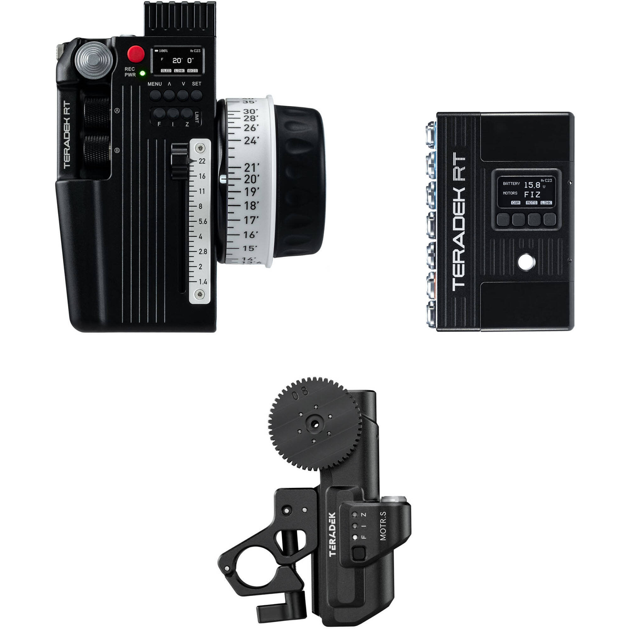 Teradek RT FIZ Wireless Lens Control Kit with CTRL.3, MDR.X & 2x MOTR.S