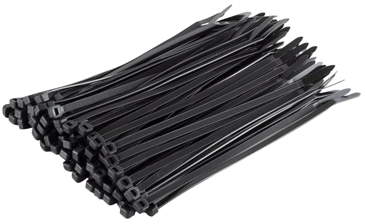 8” Zipties Black (100 Pack)
